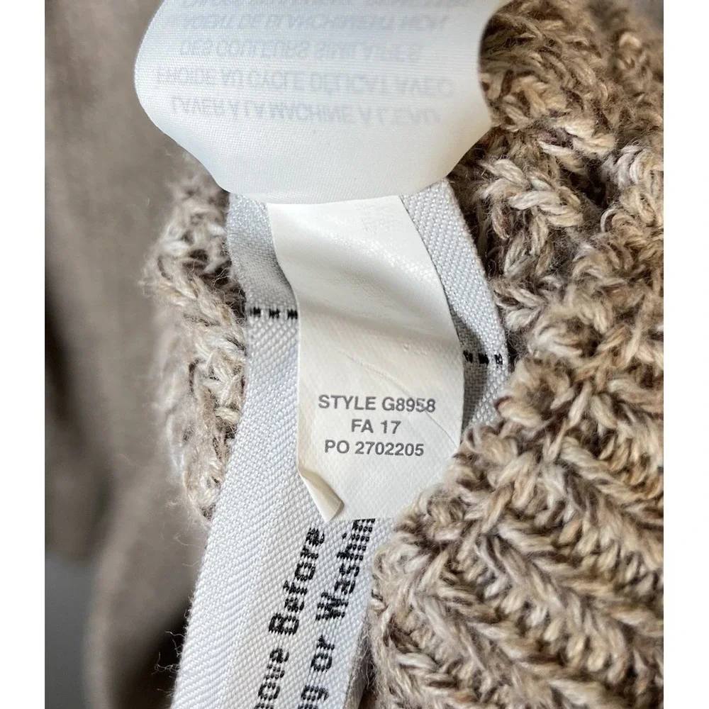 J.Crew Cotton Cardigan Mens L Oatmeal Marled Knit Button Front‎